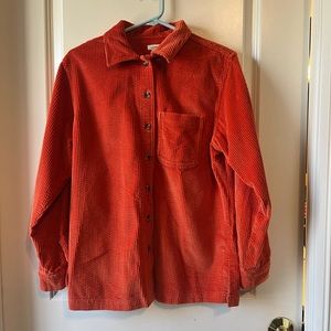 L.L. Bean orange corduroy jacket